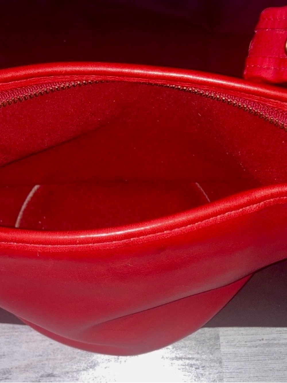 Coach Red Leather Crossbody Maggie (#9019) Bag - Picture 11 of 14